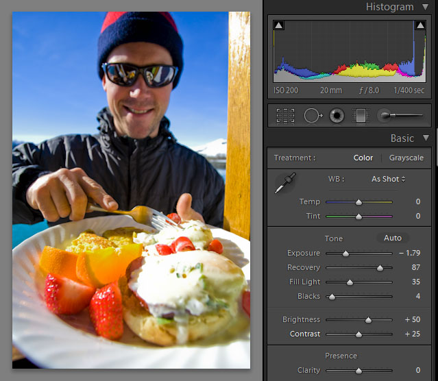 Lightroom developed image