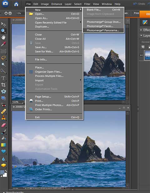 Adobe Photoshop Elements 6 Photomerge Panorama